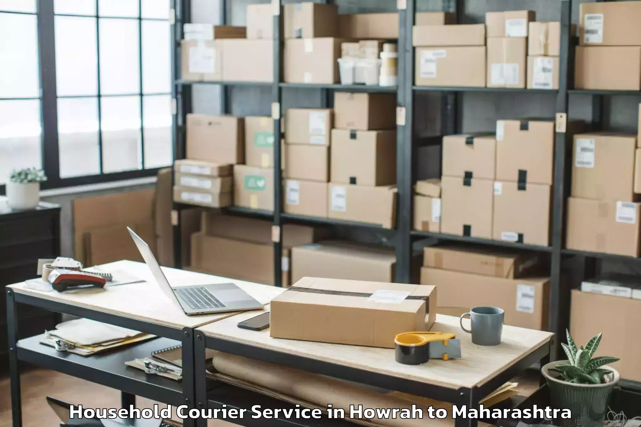 Book Howrah to Rajura Household Courier